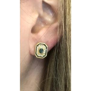 Emerald And Diamond Earrings