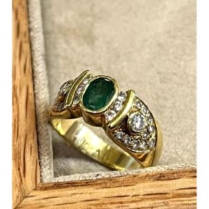Emerald Bangle Ring 