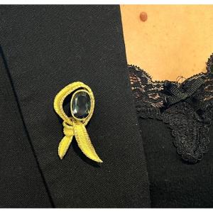 Tourmaline Knot Brooch 