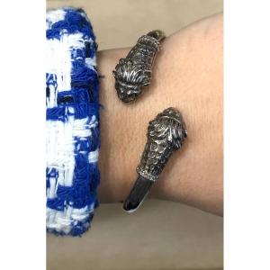 Lion Head Bangle Bracelet