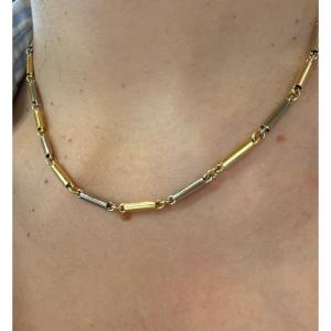 Two-tone Tube Necklace