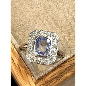 Sapphire And Diamond Pavé Ring 