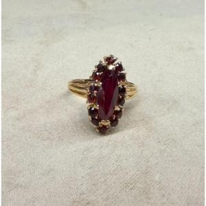 Marquise Ring With Garnets