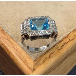 Topaz And Diamond Ring, 1940