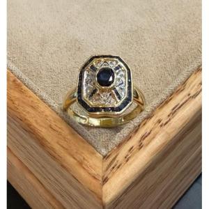 Sapphire And Diamond Ring