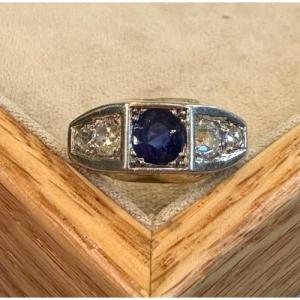 Sapphire And Diamond Ring