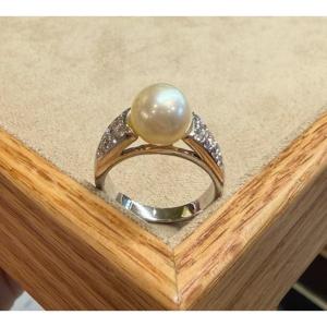 Pearl And Diamond Ring