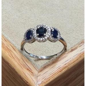Sapphire Trilogy Ring