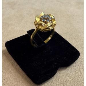 Aquamarine Cabbage Ring