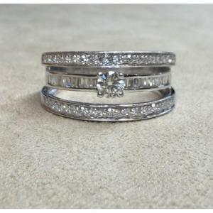 Three-row Diamond Ring