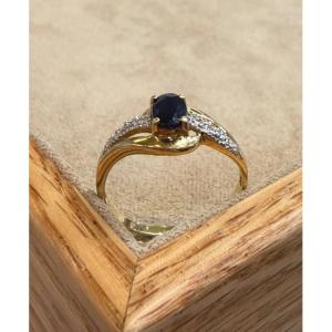 Sapphire And Diamond Ring