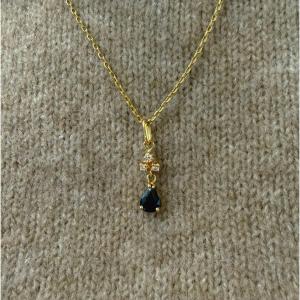 Sapphire And Diamond Pendant