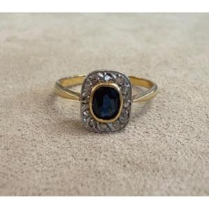 Art Deco 1925 Sapphire And Diamond Roses Ring