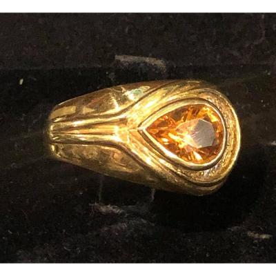 Citrine Drop Ring