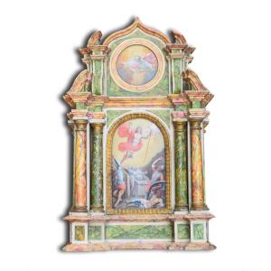 Rare Miniature Altarpiece Of The Resurrection Of Christ. German, 17th Century.