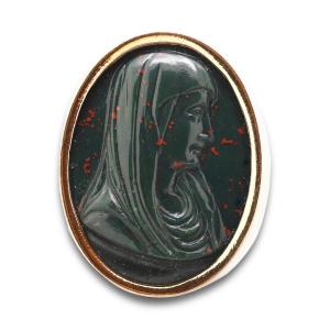 Ring With A Renaissance Cameo Of Christ And The Virgin. Italian, 17th Century. 