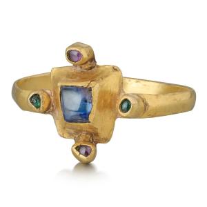 Medieval Bishop’s Ring Set With A Sapphire. English, 12th - 13th Century.