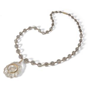Rock Crystal Scallop Pendant And Bead Necklace. Spain, 16th–17th Century.