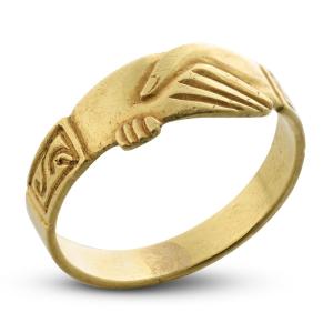 High Carat Gold Fede Ring. England Or Western Europe, 17th–18th Century.