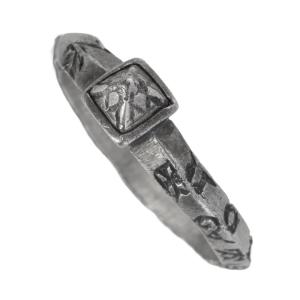 Medieval Amuletic Silver Ring With The Names Of The Magi. English, 13th Century.