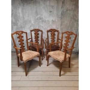 Série de 4 Fauteuils époque 1940