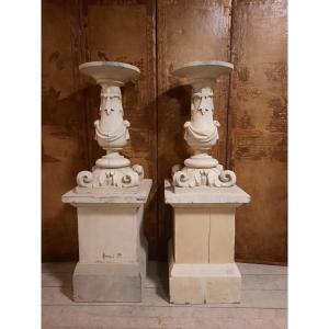 Pair Of Carved Wood Saddles, 19th Century 