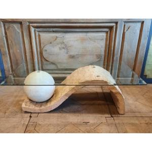 Italian Stone And Glass Coffee Table By Magnussen Ponte