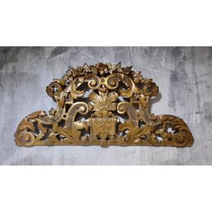 Gilded Carved Wooden Pediment Early 18th Century