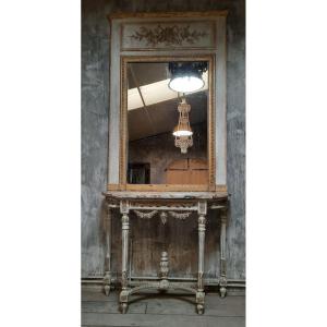 Louis XVI Style Console With Marble Top