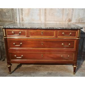 Louis XVI Style Mahogany Chest Of Drawers 