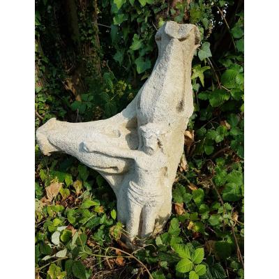 Part Of Calvary Cross Carved Stone