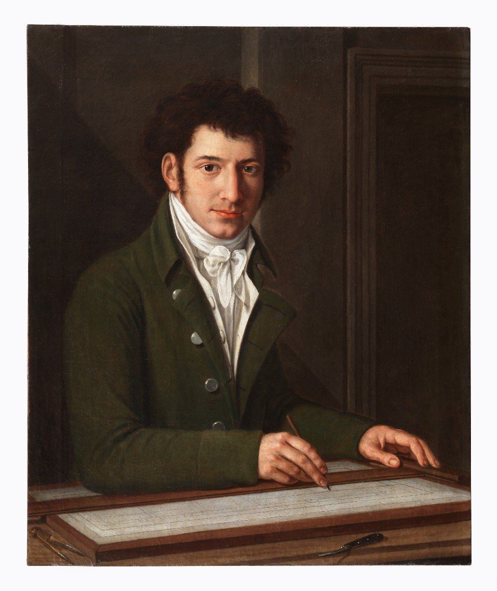 Andrea Appiani Jr - RITRATTO DI GIOVANE ARCHITETTO