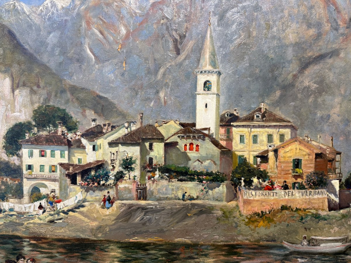 Giuseppe Conedera - Isola dei Pescatori sul Lago Maggiore (1911)-photo-2