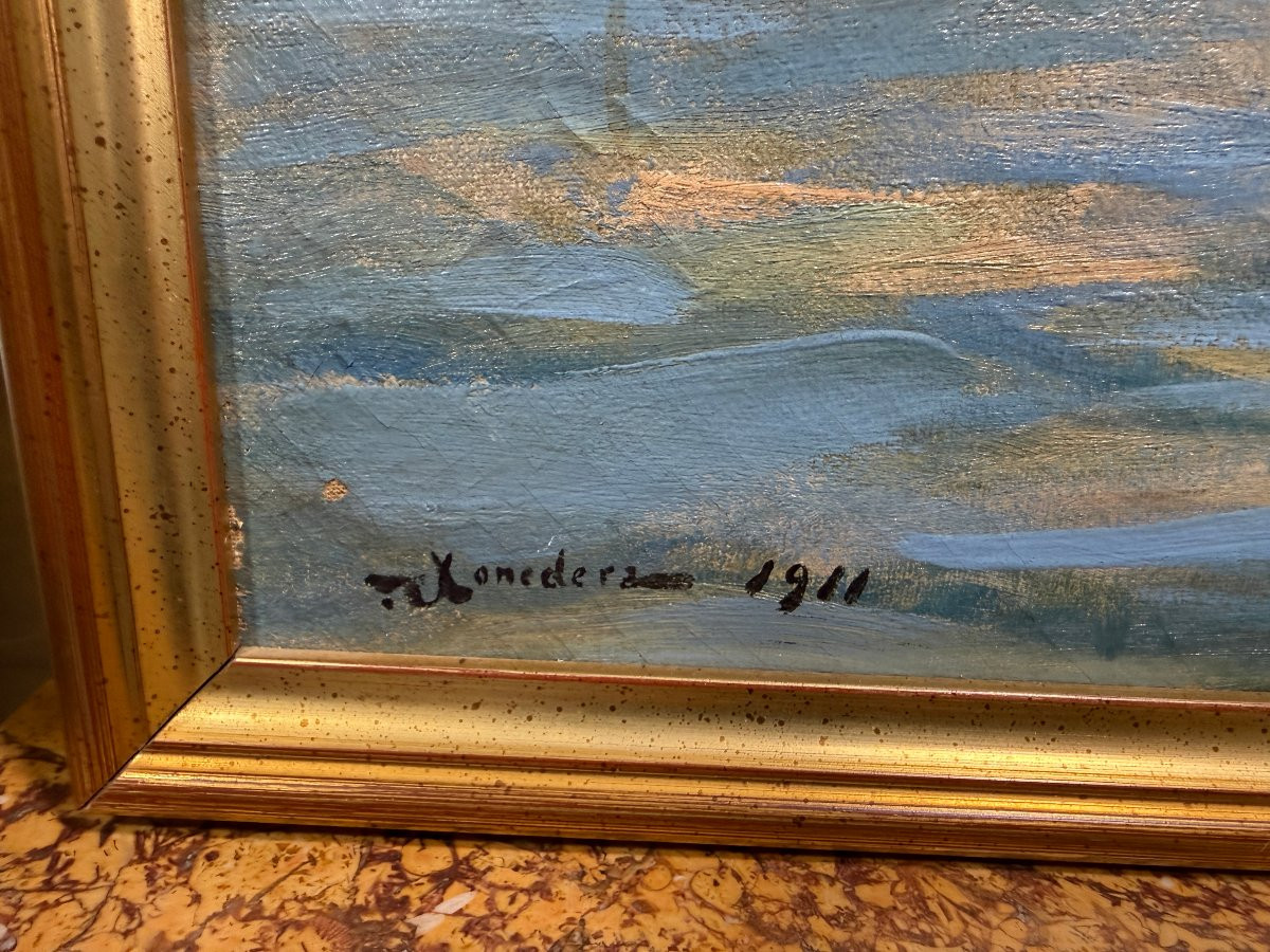 Giuseppe Conedera - Isola dei Pescatori sul Lago Maggiore (1911)-photo-4