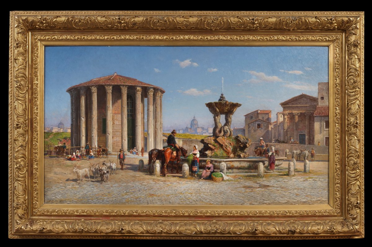 JOHANN ZAHND  - Il Tempio Ercole Vincitore e la Fontana dei Tritoni (1897)-photo-2
