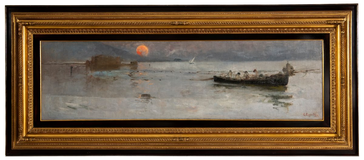 GAETANO ESPOSITO - Impressione – Tramonto (Castel dell'Ovo a Napoli)-photo-2