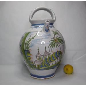 Faience From Nevers Large Gargoulette From The 18th Century