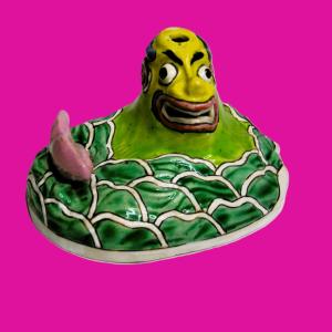 Chinese Porcelain Brush Holder Or Inkwell Jiaqing Late 18th Century