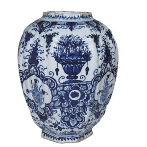 Delft Earthenware Vase With Cashmere Decoration From The 18th Century, Brand