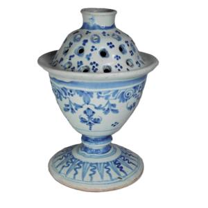 Large Dijon Earthenware (19cm) 18th Century Flower Pick