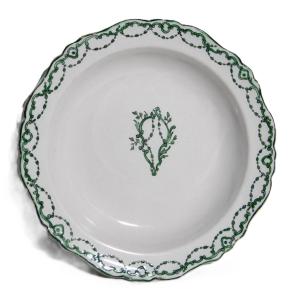 Marseille Earthenware Plate By Widow Perrin Marked 18th Century Good Condition