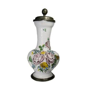 Germany Small Pitcher With Floral Decoration From The 18th Century
