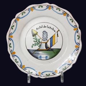 Revolutionary Plate In Nevers Earthenware, 18th Century
