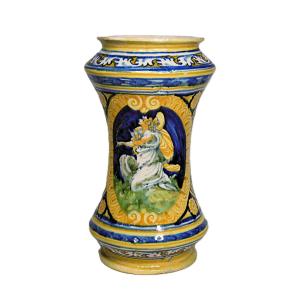 Albarello Faenza Or Palermo Quarter Decor From The 16th Century Period