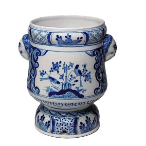 Delft Fireworks Wedding Pot From The XVIIIth Century, Marked