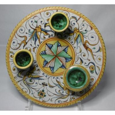 Majolique de Deruta Oeufrier d'Epoque 17e