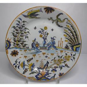 Faience De Moulins Plate From The Eighteenth Century