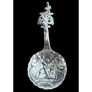 Cream Spoon In Sterling Silver - 18th Century - Dutch