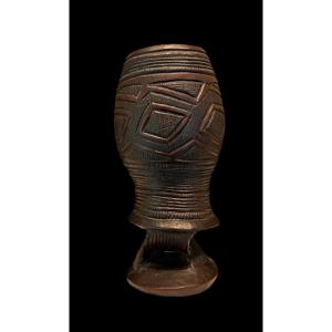 Wooden Cup From The 'kuba' Tribe Of Congo - Africa - Late 19th Century