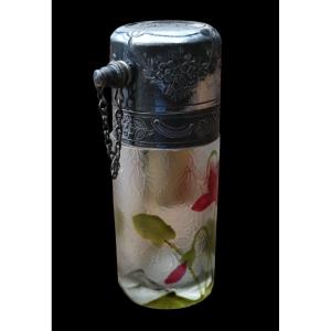 Val Saint Lambert Glass Paste Perfume Bottle/sprayer - Belgium - Early 20th Century